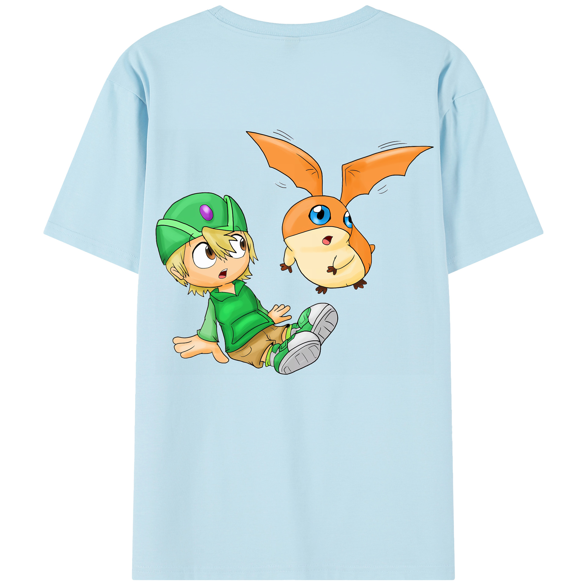（画像用） Digimon デジタルモンスター/デジモン 綿100％半袖Tシャツ（背面プリント）